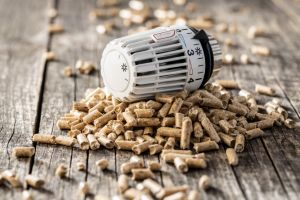 Thermostat auf Pellets